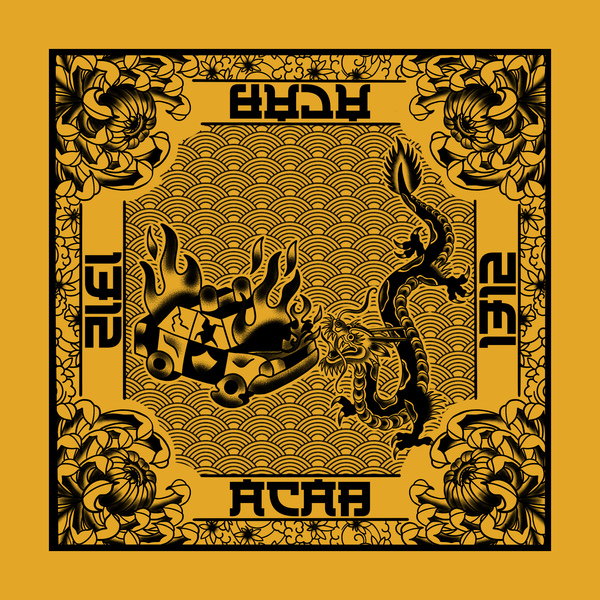 Bandana Acab Dragon yellow