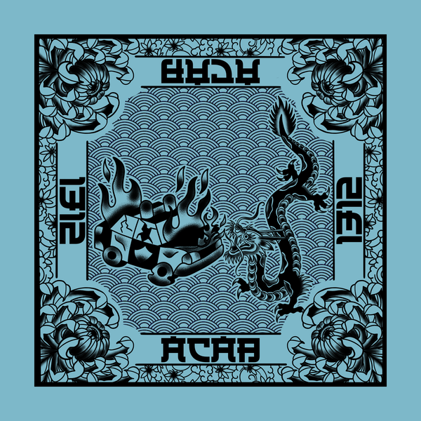 Bandana Acab Dragon baby blue