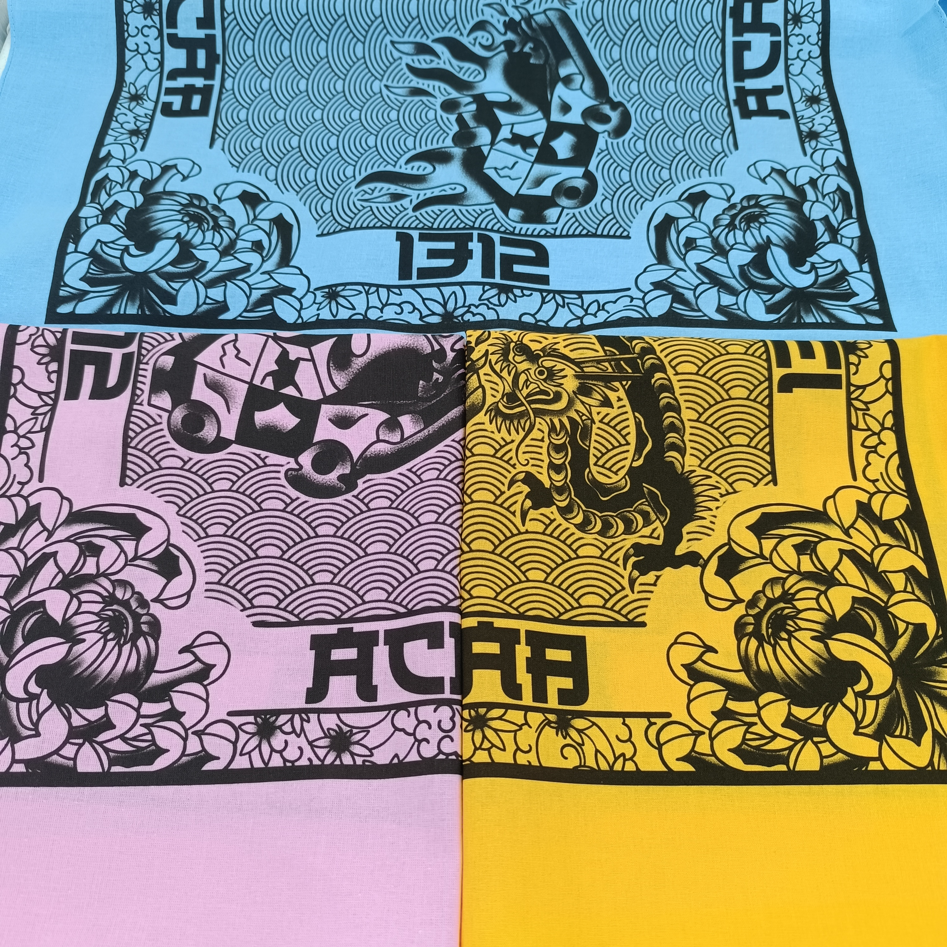 Bandana Acab Dragon baby blue